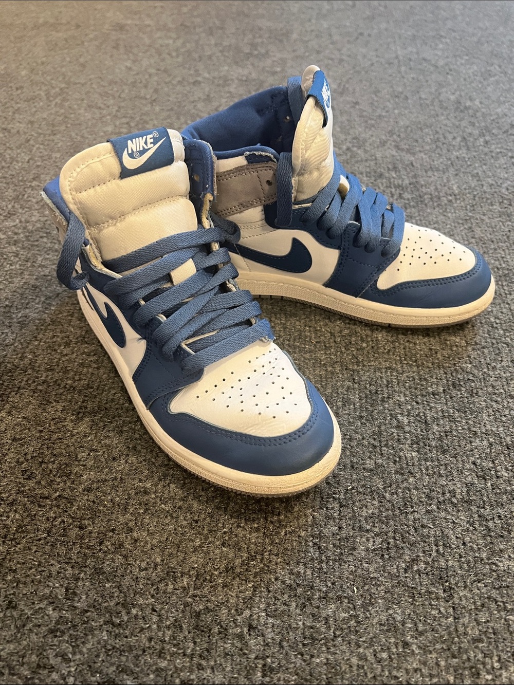 Nike Kids Blue and White High-Top Sneakers